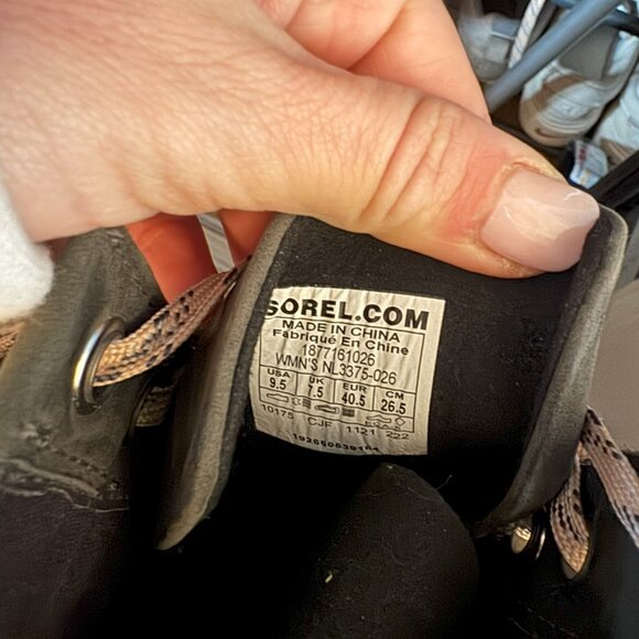 Sorel Womens Lexie Wedge Size 9.5 Green Slate Lace Up Wedge Bootie - Waterproof! - Picture 3 of 7